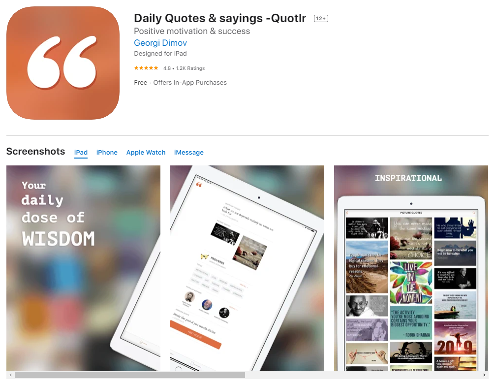 quote apps -Quotlr